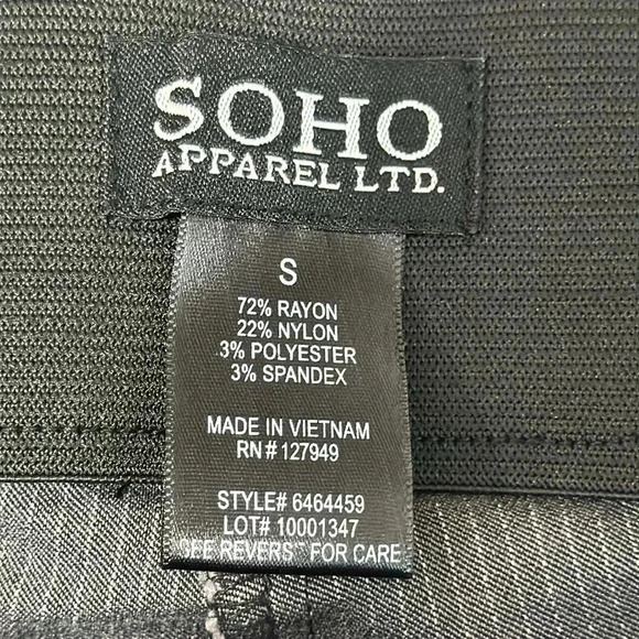 SOHO Apparel LTD Black Pull-On Pants Size S - Picture 9 of 10